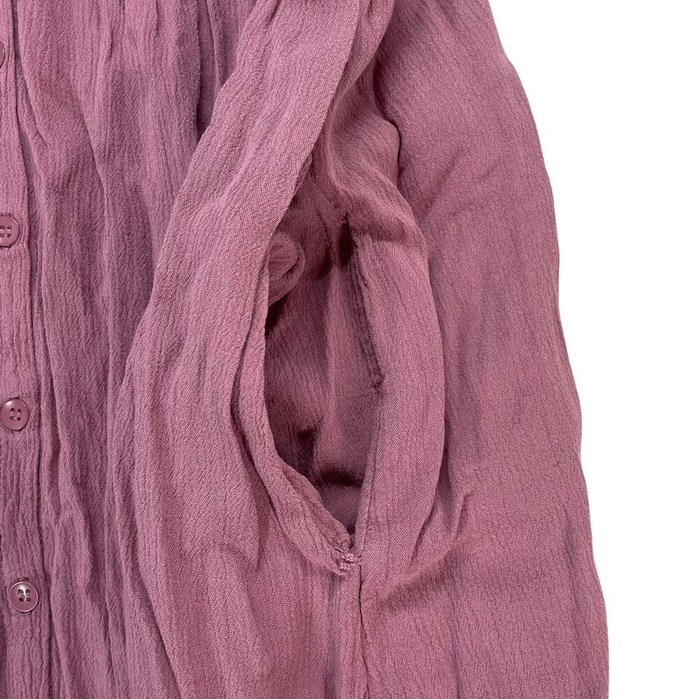 Frye Button Front Midi Tank Dress with Pockets Women's Size XL Mauve Pink Boho - Picture 7 of 15